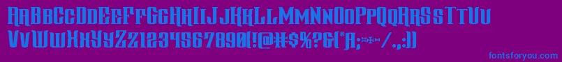 フォントgentlemancaller – 紫色の背景に青い文字