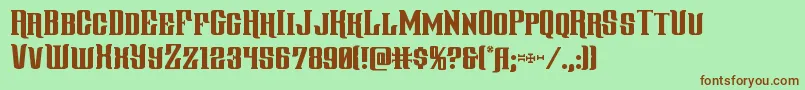 gentlemancaller-fontti – ruskeat fontit vihreällä taustalla