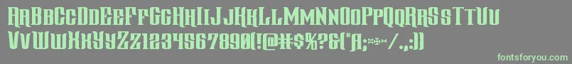 Шрифт gentlemancaller – зелёные шрифты на сером фоне