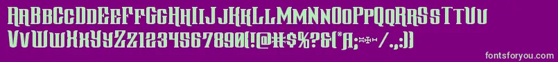 Шрифт gentlemancaller – зелёные шрифты на фиолетовом фоне