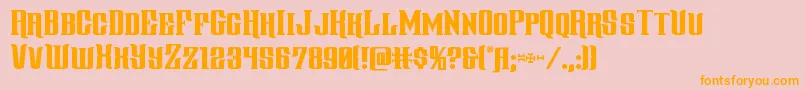 gentlemancaller Font – Orange Fonts on Pink Background