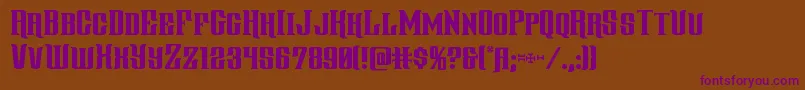 gentlemancaller-fontti – violetit fontit ruskealla taustalla
