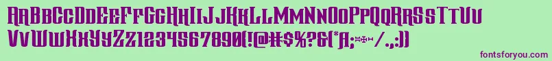 gentlemancaller-fontti – violetit fontit vihreällä taustalla