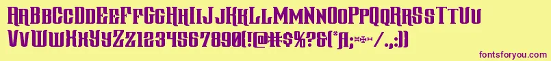 Шрифт gentlemancaller – фиолетовые шрифты на жёлтом фоне