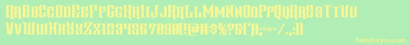 gentlemancaller Font – Yellow Fonts on Green Background