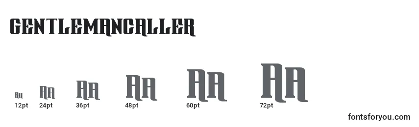 Размеры шрифта Gentlemancaller (127800)