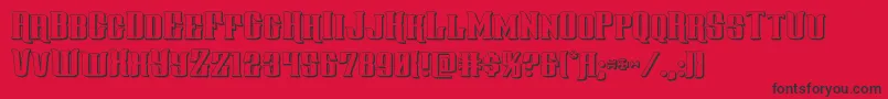 gentlemancaller3d Font – Black Fonts on Red Background