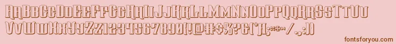 gentlemancaller3d-Schriftart – Braune Schriften auf rosa Hintergrund