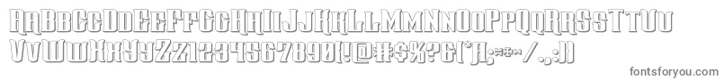 Шрифт gentlemancaller3d – серые шрифты на белом фоне