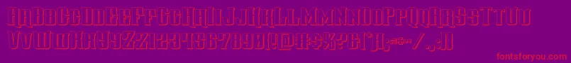 gentlemancaller3d-Schriftart – Rote Schriften auf violettem Hintergrund