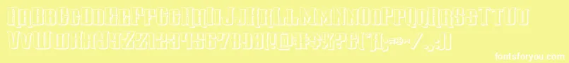 gentlemancaller3d Font – White Fonts on Yellow Background