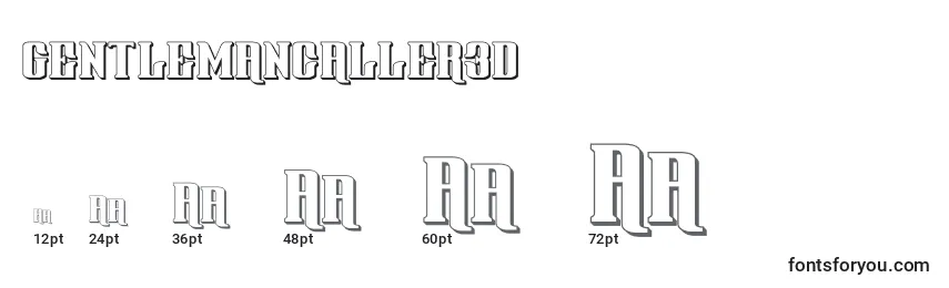 Gentlemancaller3d (127801) Font Sizes