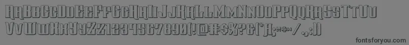 gentlemancaller3d-Schriftart – Schwarze Schriften auf grauem Hintergrund