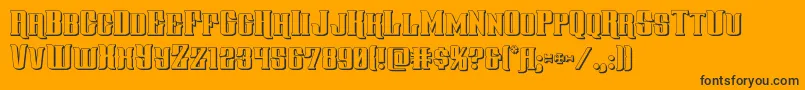 gentlemancaller3d Font – Black Fonts on Orange Background
