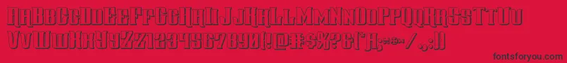 gentlemancaller3d Font – Black Fonts on Red Background