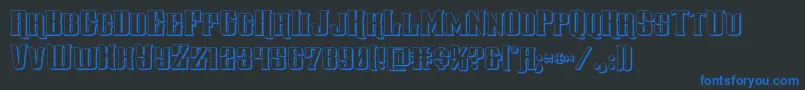 gentlemancaller3d Font – Blue Fonts on Black Background