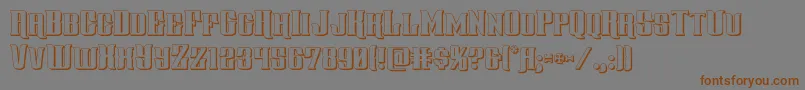 gentlemancaller3d-Schriftart – Braune Schriften auf grauem Hintergrund