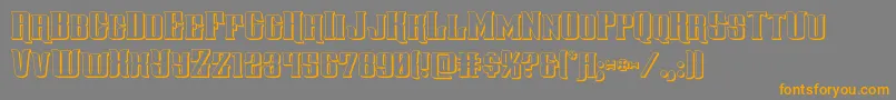 gentlemancaller3d Font – Orange Fonts on Gray Background