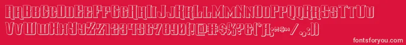 gentlemancaller3d Font – Pink Fonts on Red Background