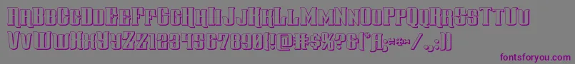 gentlemancaller3d Font – Purple Fonts on Gray Background