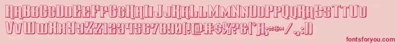 gentlemancaller3d-Schriftart – Rote Schriften auf rosa Hintergrund