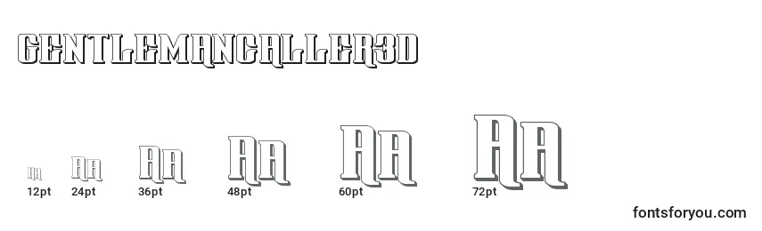 Gentlemancaller3d (127802) Font Sizes
