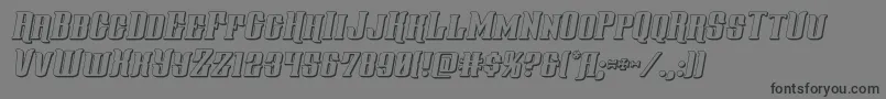 gentlemancaller3dital Font – Black Fonts on Gray Background