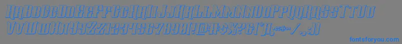 gentlemancaller3dital-Schriftart – Blaue Schriften auf grauem Hintergrund