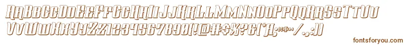 Шрифт gentlemancaller3dital – коричневые шрифты на белом фоне