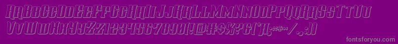 gentlemancaller3dital Font – Gray Fonts on Purple Background