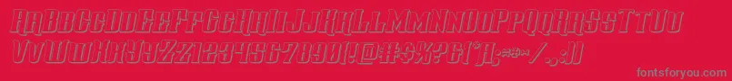 gentlemancaller3dital Font – Gray Fonts on Red Background