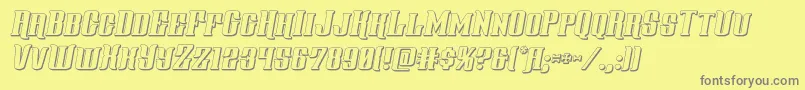 gentlemancaller3dital Font – Gray Fonts on Yellow Background