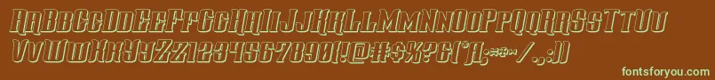 gentlemancaller3dital Font – Green Fonts on Brown Background