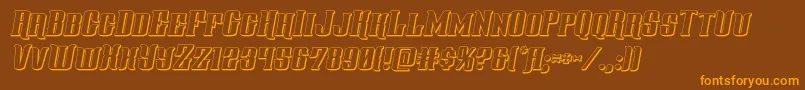 Police gentlemancaller3dital – polices orange sur fond brun
