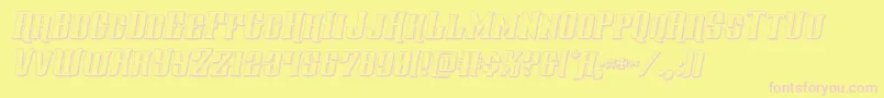 gentlemancaller3dital Font – Pink Fonts on Yellow Background