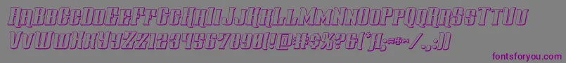 Шрифт gentlemancaller3dital – фиолетовые шрифты на сером фоне