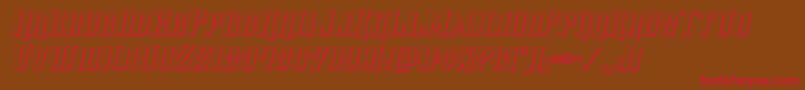 gentlemancaller3dital Font – Red Fonts on Brown Background