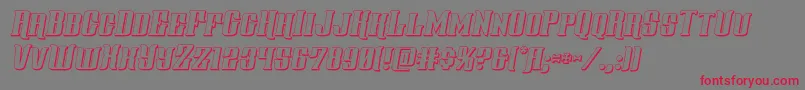 gentlemancaller3dital Font – Red Fonts on Gray Background
