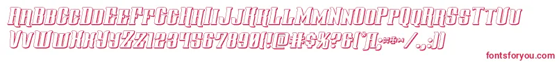 gentlemancaller3dital Font – Red Fonts on White Background