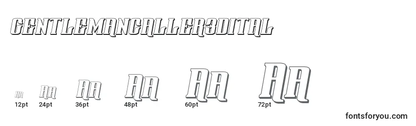 Gentlemancaller3dital (127803) Font Sizes