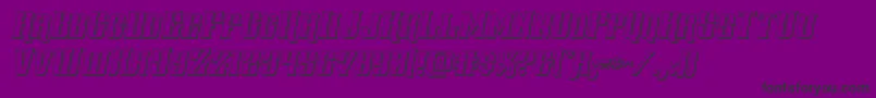 gentlemancaller3dital Font – Black Fonts on Purple Background