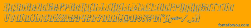 Подробнее о шрифте gentlemancaller3dital Шрифт gentlemancaller3dital – синие шрифты на оранжевом фоне