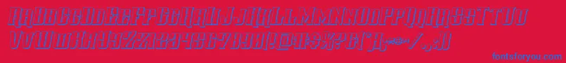 gentlemancaller3dital Font – Blue Fonts on Red Background