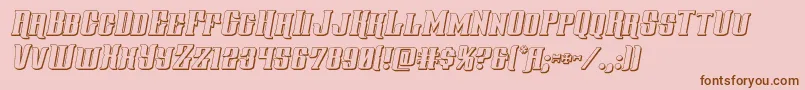 gentlemancaller3dital Font – Brown Fonts on Pink Background