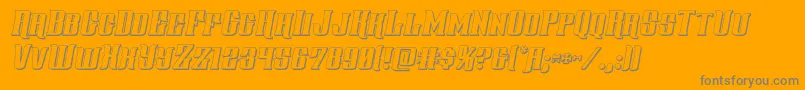 gentlemancaller3dital-Schriftart – Graue Schriften auf orangefarbenem Hintergrund