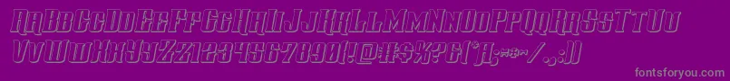 gentlemancaller3dital-Schriftart – Graue Schriften auf violettem Hintergrund