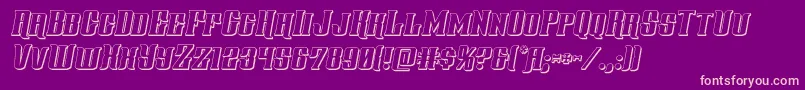 gentlemancaller3dital Font – Pink Fonts on Purple Background