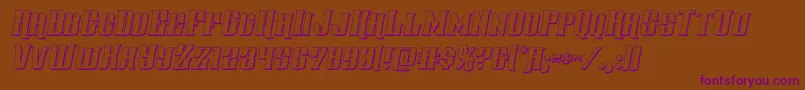 gentlemancaller3dital Font – Purple Fonts on Brown Background