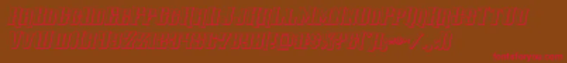 gentlemancaller3dital-Schriftart – Rote Schriften auf braunem Hintergrund
