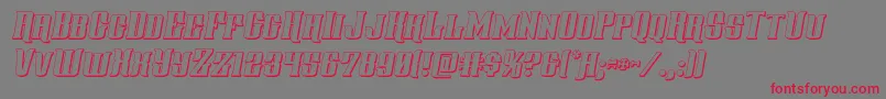 gentlemancaller3dital Font – Red Fonts on Gray Background